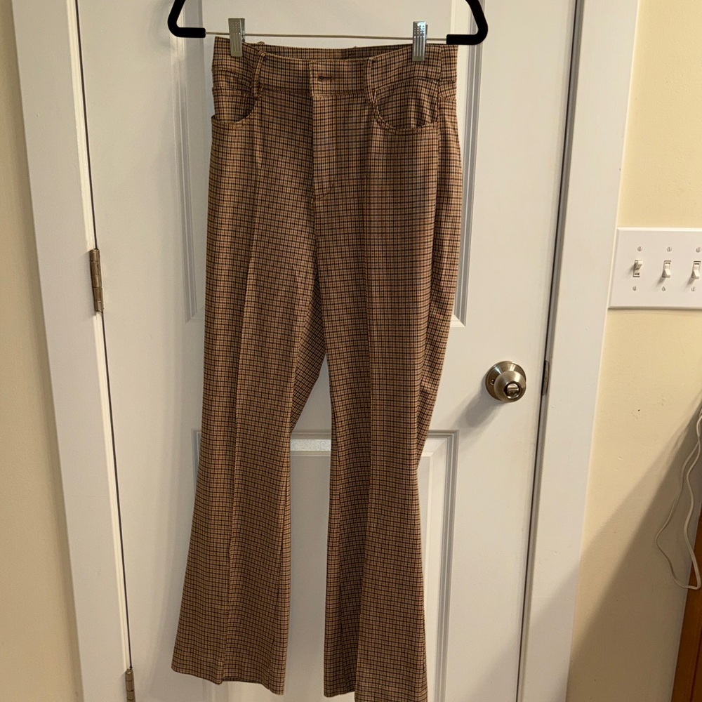 Loft Houndstooth Flare Pants Size 2 Petite EUC